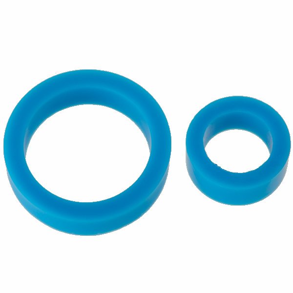 JAMES DEEN SILICONE COCK RINGS DBL PACK BLUE CD