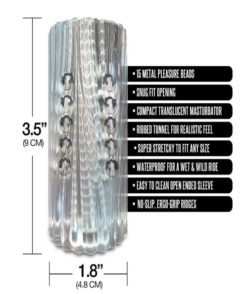 MSTR B8 CLEAR-VIEW BEADED STROKER BALLS TO THE WALL