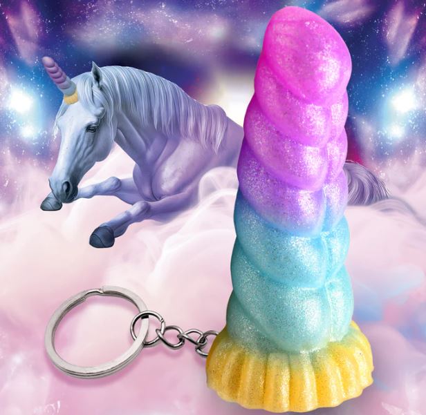 CREATURE COCKS MYSTIQUE UNICORN SILICONE KEYCHAIN