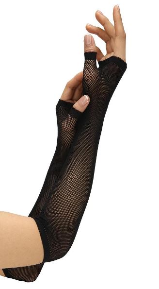 FISHNET SLEEVES BLACK