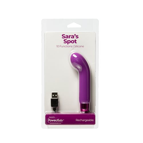 POWERBULLET SARAS SPOT 4IN 10 FUNCTION BULLET PURPLE - Click Image to Close