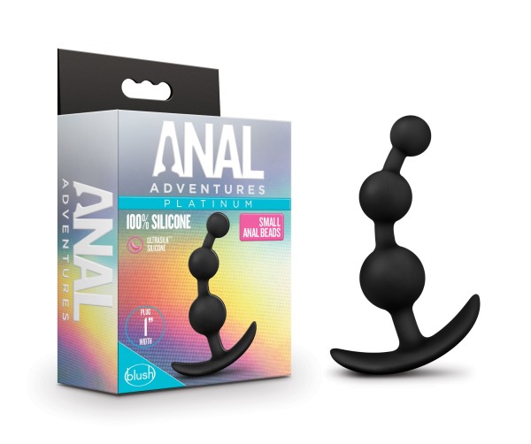 ANAL ADVENTURES PLATINUM SMALL ANAL BEADS BLACK - Click Image to Close
