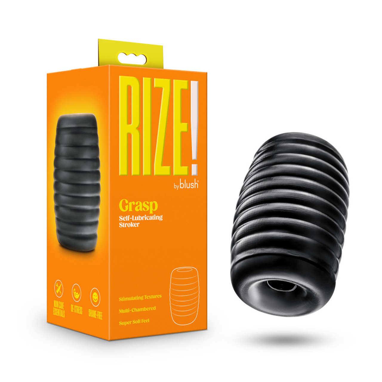 RIZE GRASP SELF LUBRICATING STROKER BLACK - Click Image to Close