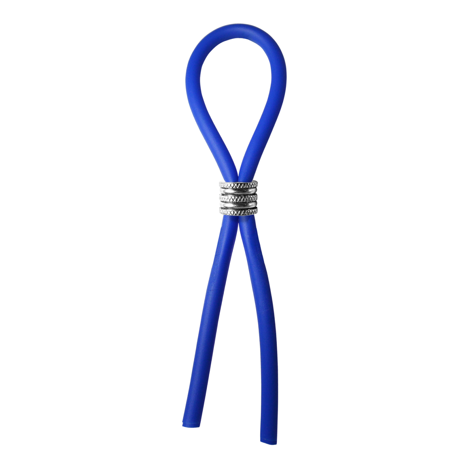 (WD) C-RING LASSO CRISS CROSS SILICONE BLUE