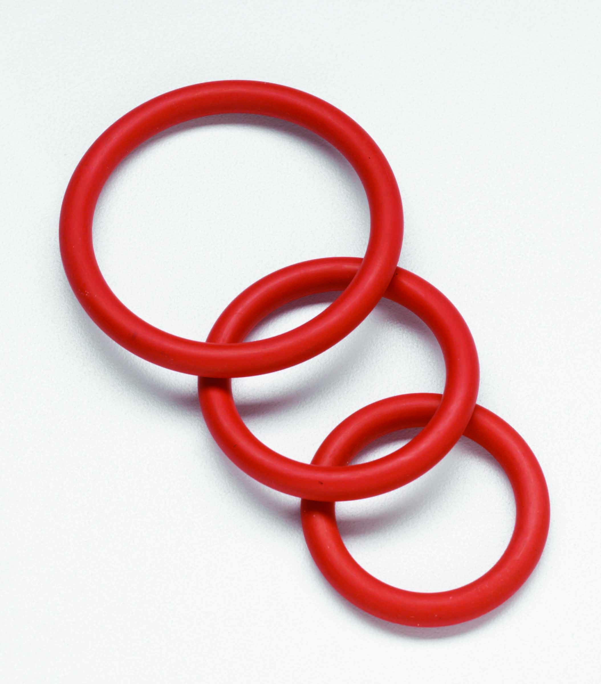 NITRILE COCK RING SET-RED