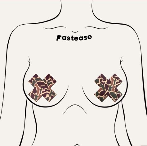 PASTEASE DESERT CAMO PLUS X BREAST PASTIES