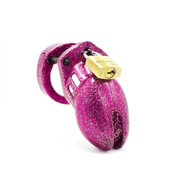 CB-6000S PINK GLITTER CHASTITY KIT