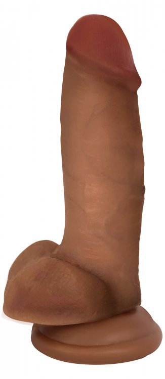 JOCK BARESKIN 7IN LATTE DILDO W/ BALLS