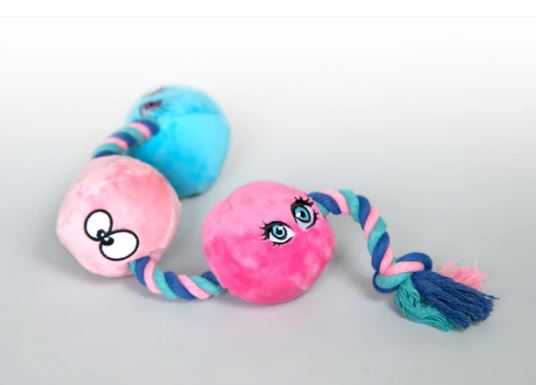 SCRUFFY TUG BUTTONS DOG TOY