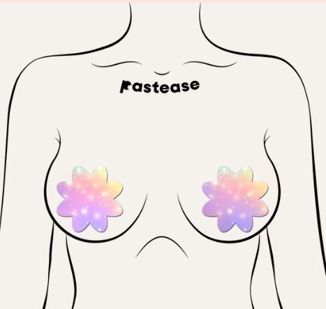 PASTEASE DREAMY PASTEL CELESTIAL STARS PETAL BREAST PASTIES