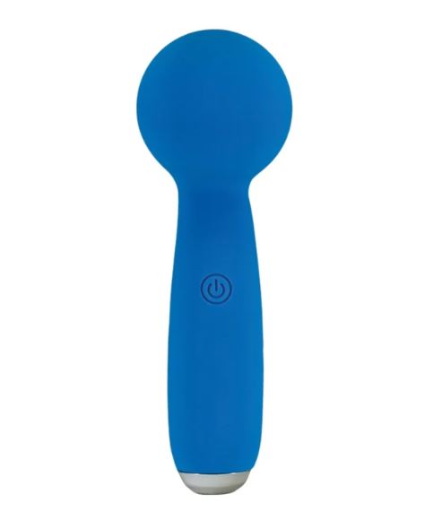PETITES LIL EXCLAIM MINI WAND VIBRATOR BLUE