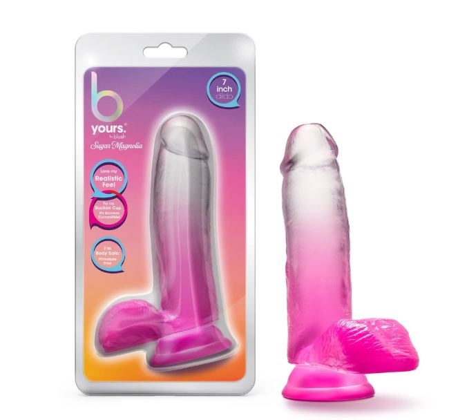 B YOURS SUGAR MAGNOLIA 7DILDO FUCHSIA "