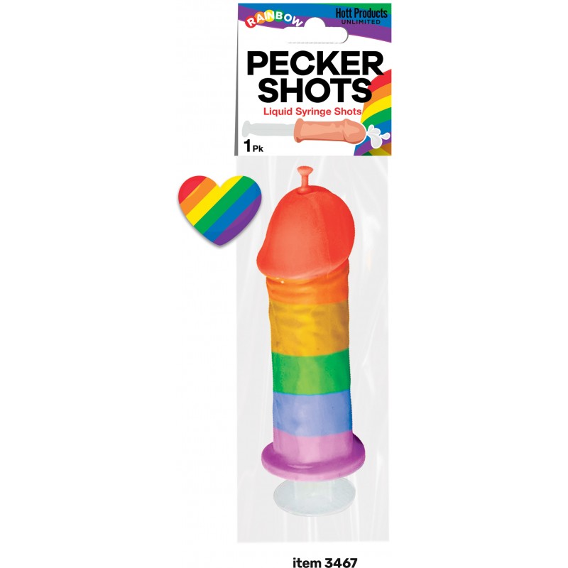 PECKER SHOT SYRINGE RAINBOW - Click Image to Close