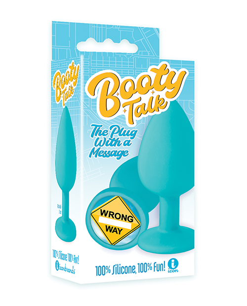 THE 9'S BOOTY TALK WRONG WAY SILICONE BUTT PLUG - Click Image to Close