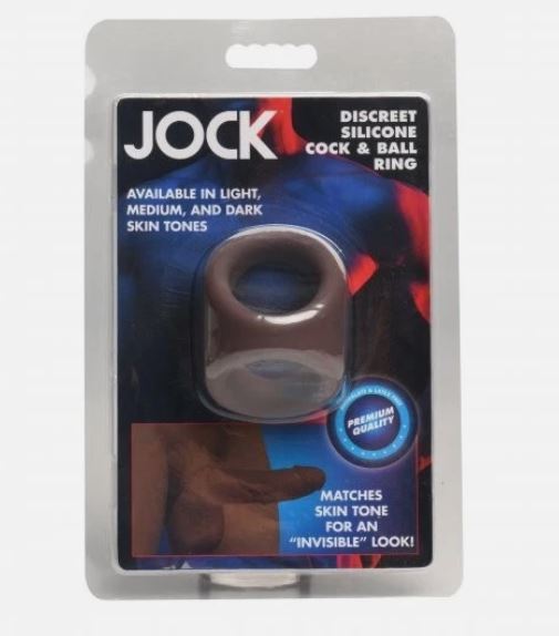 JOCK SILICONE COCK & BLL RING DARK
