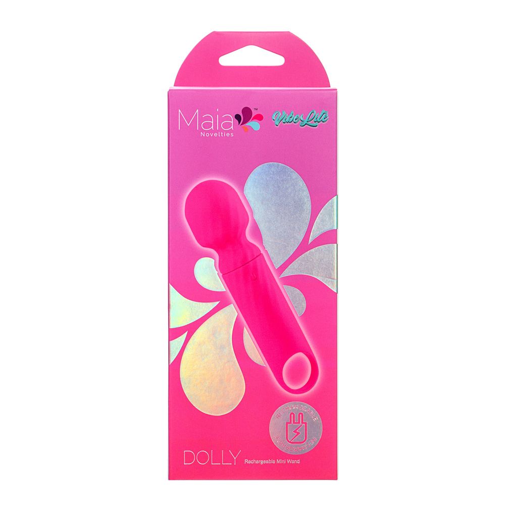 DOLLY PINK SILICONE MINI WAND RECHARGEABLE - Click Image to Close