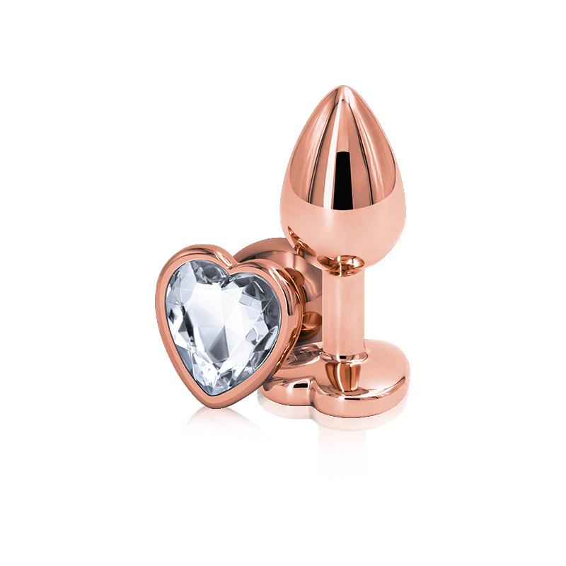 REAR ASSETS ROSE GOLD HEART SMALL CLEAR