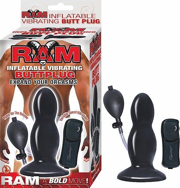 RAM INFLATABLE VIBRATING BUTT PLUG