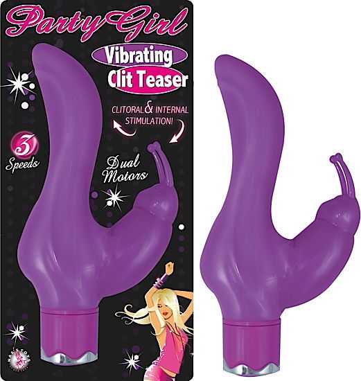 PARTY GIRL VIBRATING CLIT TEASER PURPLE