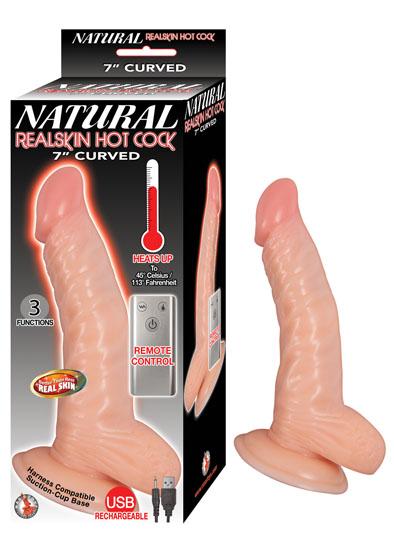 (WD) NATURAL REALSKIN HOT COCK CURVED 7IN FLESH