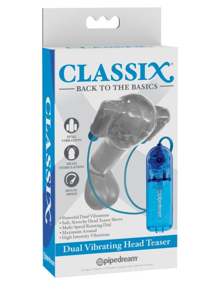 (WD) CLASSIX DUAL VIBRATING HE TEASER BLUE