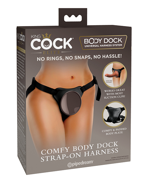 KING COCK ELITE COMFY BODY DOCK STRAP ON HARNESS - Click Image to Close