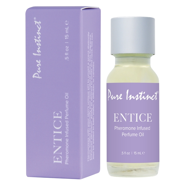 PURE INSTINCT PHEROMONE INFUSED PERFUME OIL EAU DE PARFUM ENTICE .5FL OZ/15ML