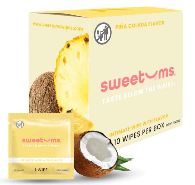 SWEETUMS PINA COLADA FLAVORED WIPES 10 PC