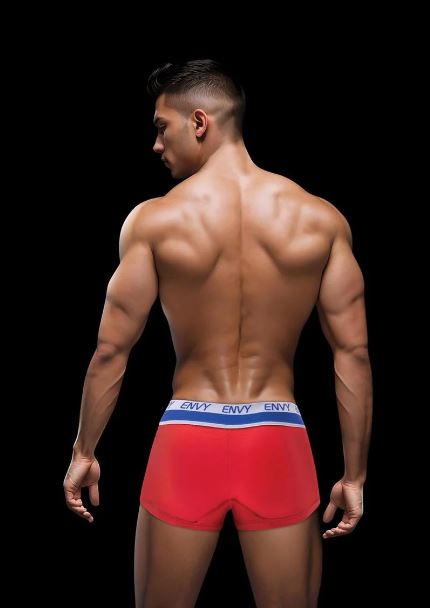 ENVY SPORTY LACE UP TRUNK RED L/XL