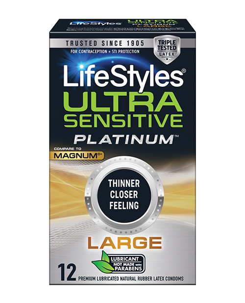 (D)LIFESTYLES ULTRA SENSITIVE PLATINUM LARGE 12 PK
