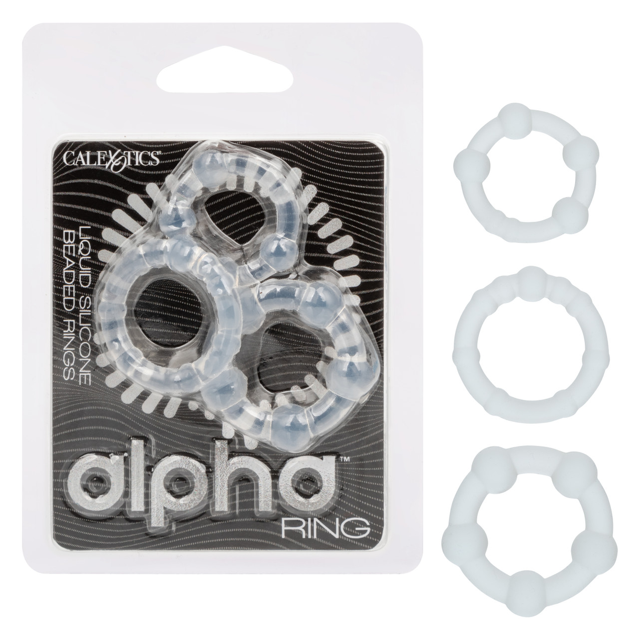 ALPHA LIQUID SILICONE BEADED RINGS