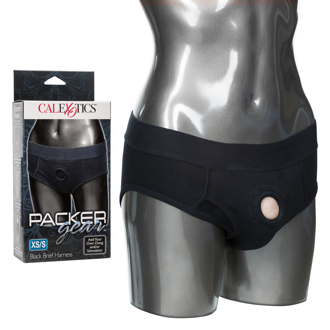 PACKER GEAR BLACK BRIEF HARNESS XS/S - Click Image to Close