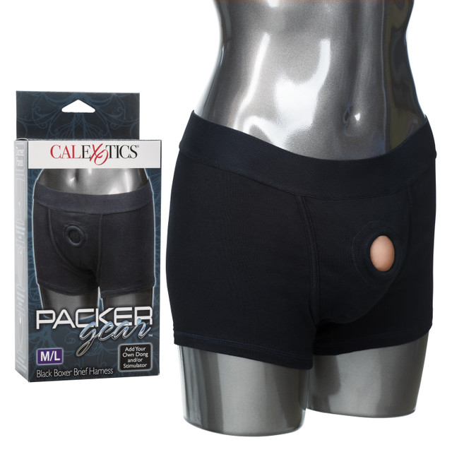 PACKER GEAR BLACK BOXER HARNESS M/L - Click Image to Close
