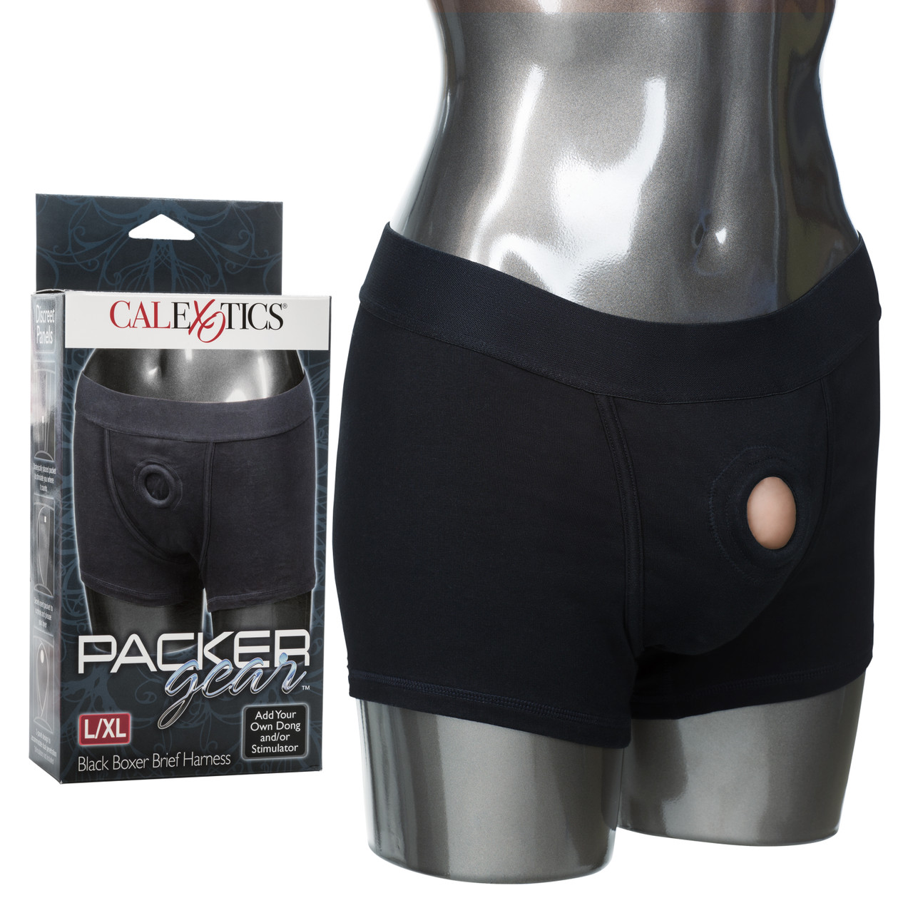 PACKER GEAR BLACK BOXER HARNESS L/XL - Click Image to Close