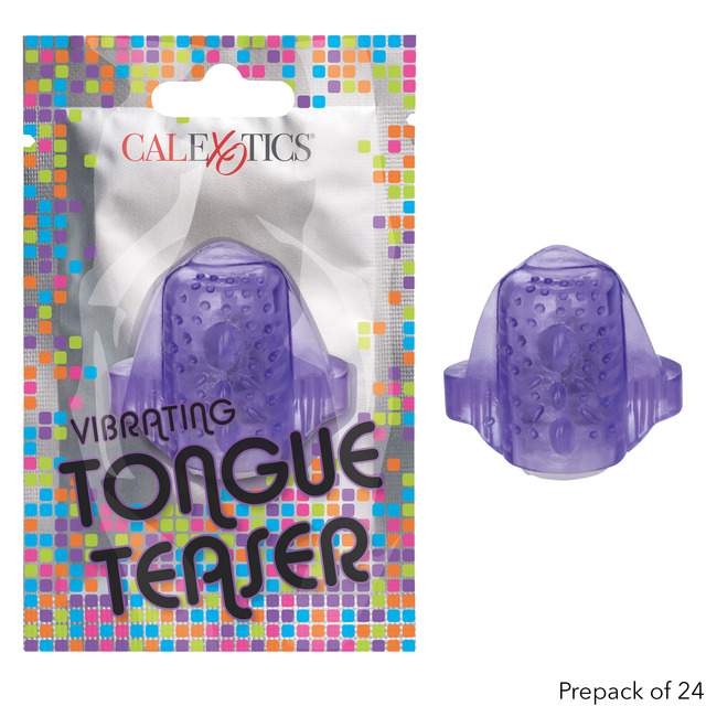 (WD) FOIL PACK VIBRATING TONGU TEASER PURPLE 24PK