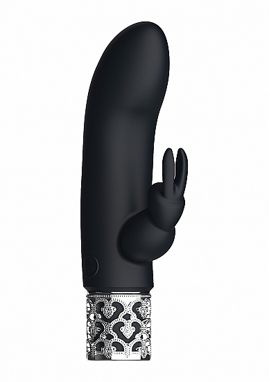 ROYAL GEMS DAZZLING BLACK RECHARGEABLE SILICONE BULLET