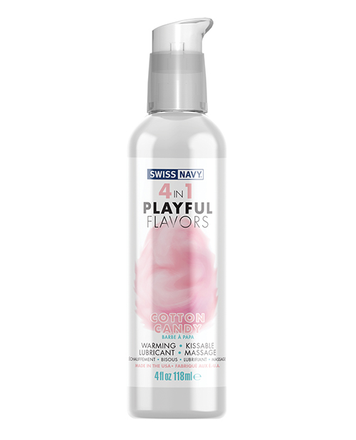 SWISS NAVY 4 IN 1 PLAYFUL FLAVORS COTTON CANDY 4OZ - Click Image to Close
