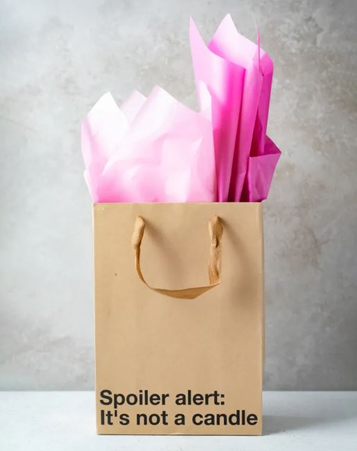 SPOILER ALERT IT'S NOT A CANDLE GIFT BAG