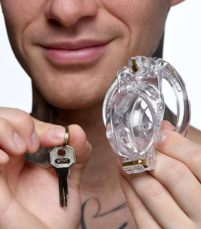 MASTER SERIES CUSTOME LOCKDOWN CHASTITY CAGE CLEAR