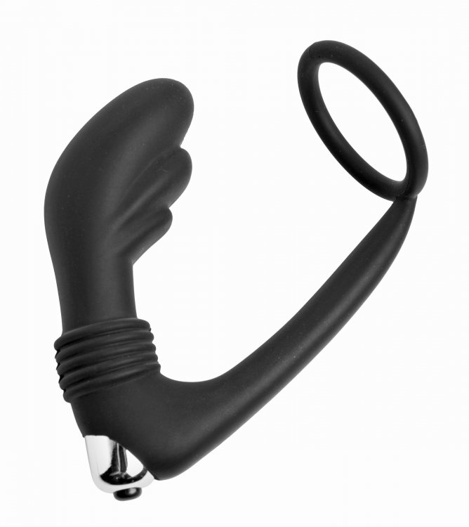 MASTER SERIES PROSTATIC PLAY NOVA PROSTATE MASSAGER & COCK RING - Click Image to Close