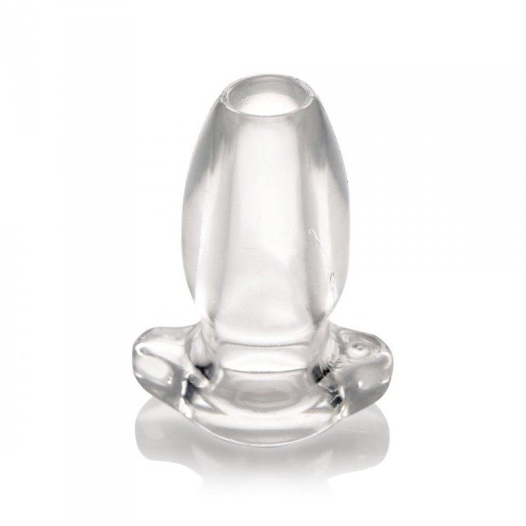 MASTER SERIES PEEPHOLE CLEAR HOLLOW ANAL PLUG - Click Image to Close