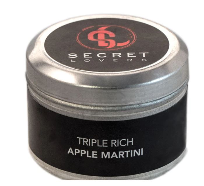 SECRET LOVERS APPLE MARTINI MINI EDIBLE MASSAGE CANDLE 1OZ