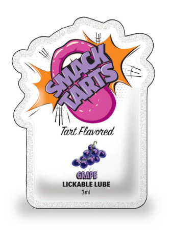 SMACK TARTS POUCH SOUR GRAPE LICKABLE LUBE FILLED POUCH