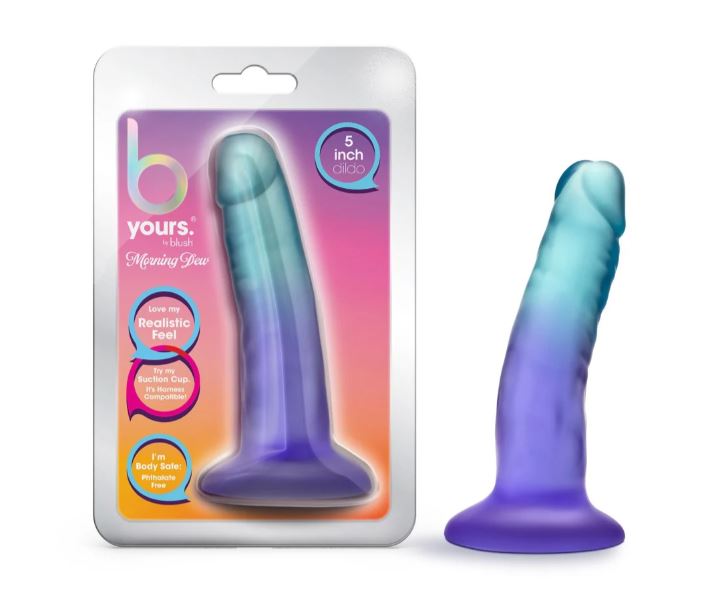 B YOURS MORNING DEW 5 DILDO INDIGO "