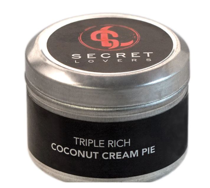 SECRET LOVERS COCONUT CREAM PIE MINI EDIBLE MASSAGE CANDLE 1OZ