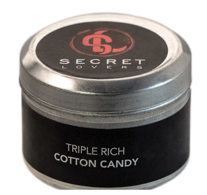 SECRET LOVERS COTTON CANDY MINI EDIBLE MASSAGE CANDLE 1OZ