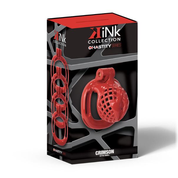 KINK CHASTITY CRIMSON COCK CAGE XS RED