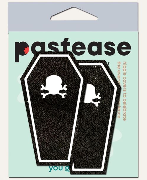 PASTEASE COFFIN WITH GLOW IN THE DARK BREAST PASTIES