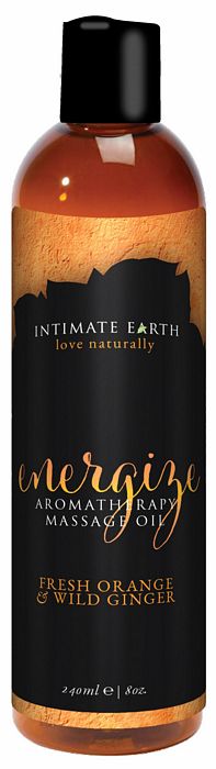 (D)INTIMATE EARTH ENERGIZE MASSAGE OIL 8 OZ