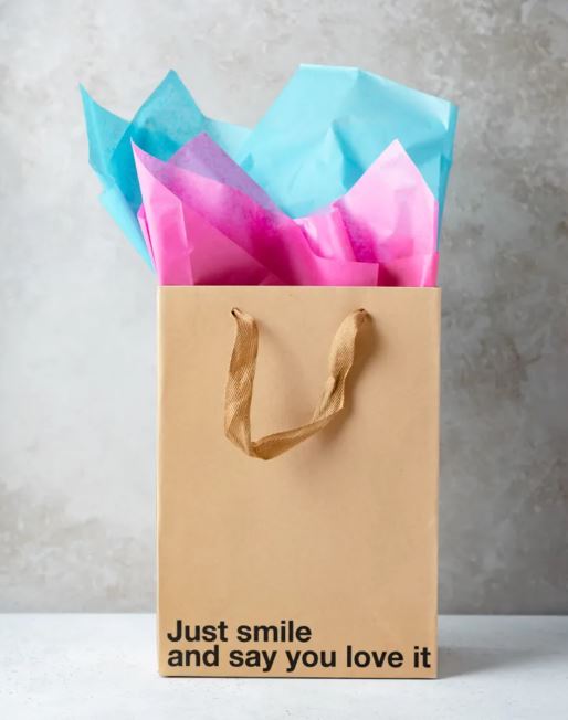 JUST SMILE & SAY YOU LOVE IT GIFT BAG